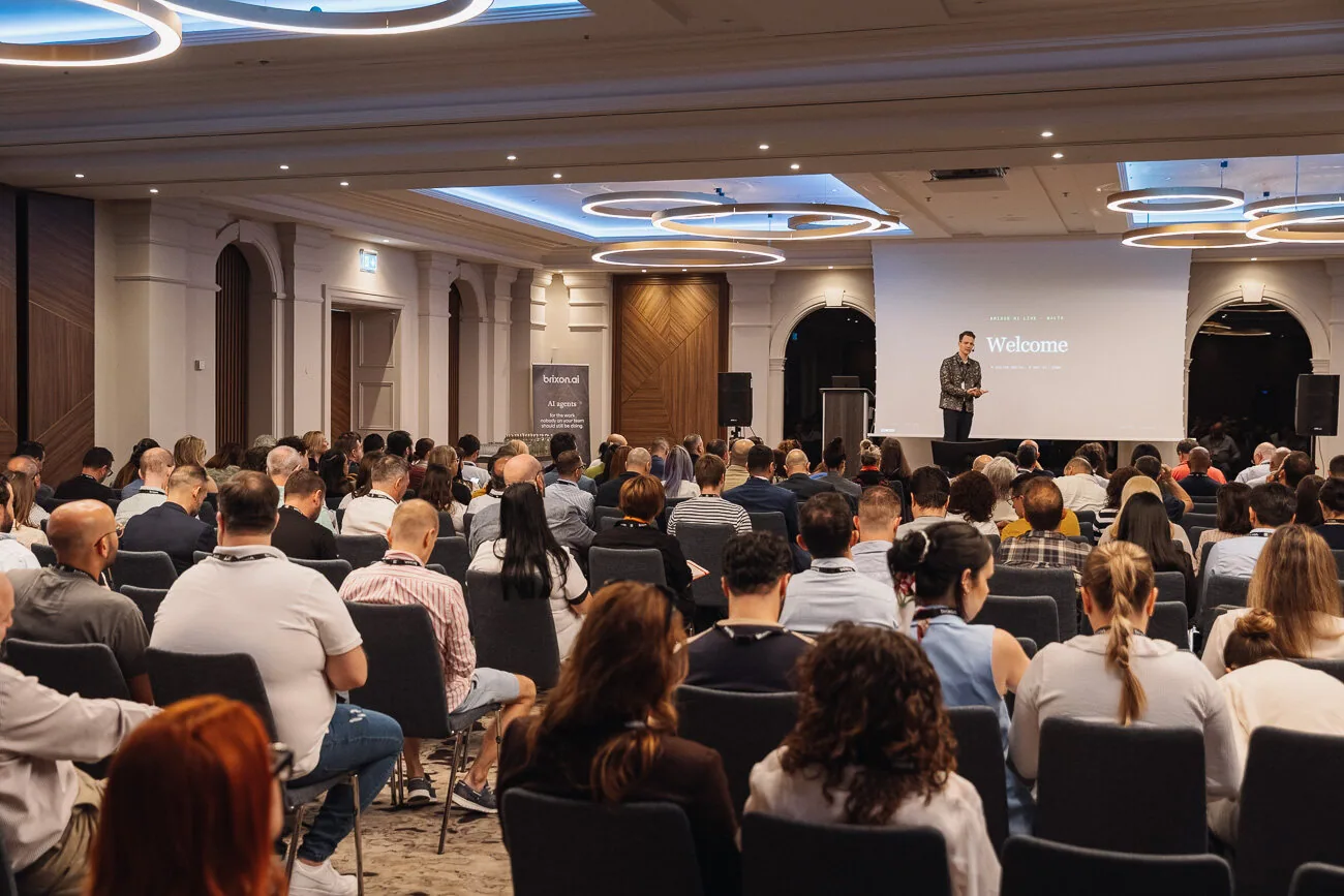 Audience at the Brixon AI event at Hilton Malta during the opening.